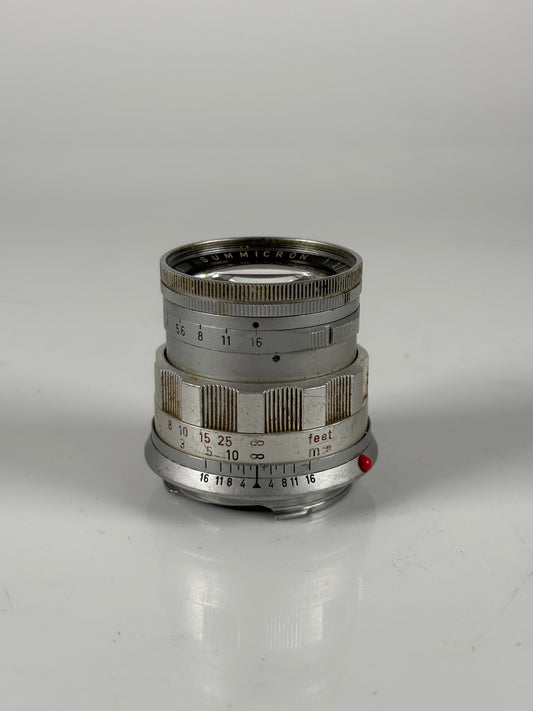 Leica Leitz Wetzlar Summicron-M 50mm f2 Lens Rigid