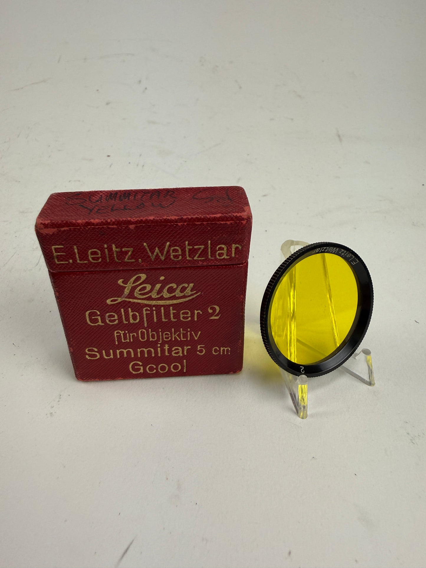 Leica leitz E34 34mm Black rim Yellow 2 Filter for 5cm summar Gcool