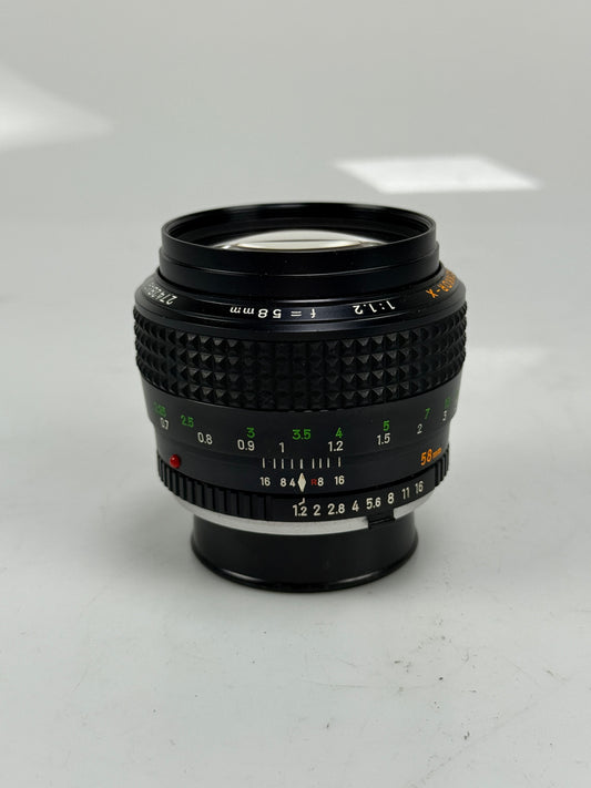 Minolta MC ROKKOR-X Late 58mm f1.2 Normal Prime MF Lens MD SR