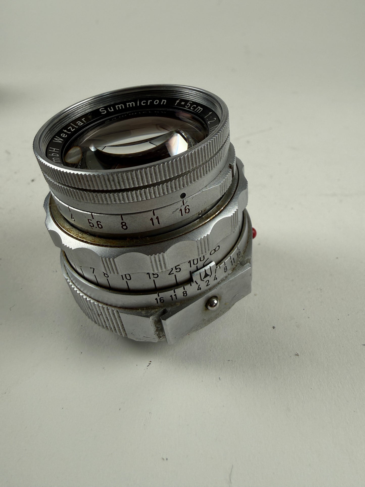 Leica Leitz Wetzlar Summicron-M 50mm F2 Dual Range DR f2 Lens Rigid