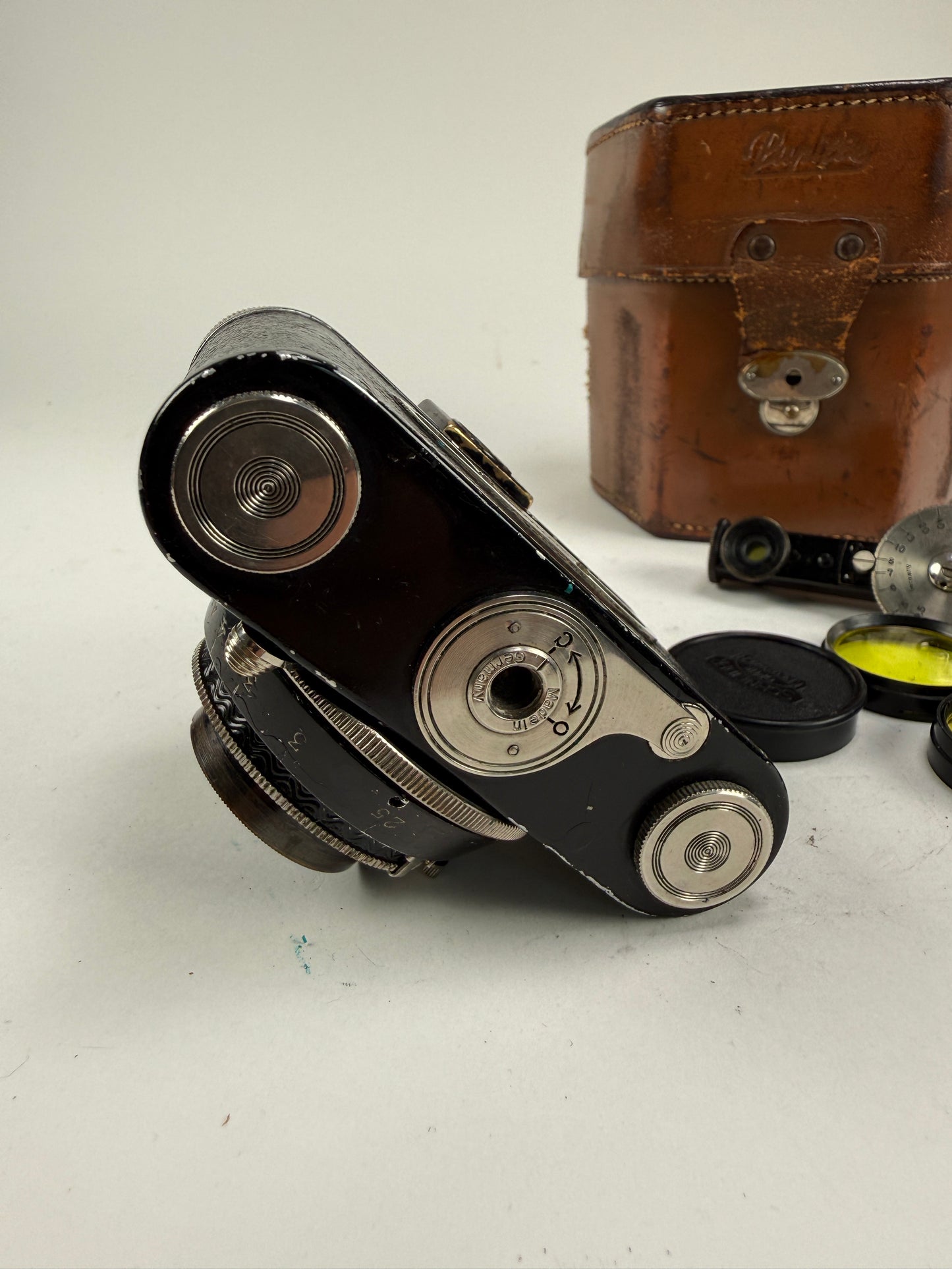 Kodak Nagel Pupille 127 Film Camera w Xenon 45mm f2 Lens Filters, case, leica FOFER