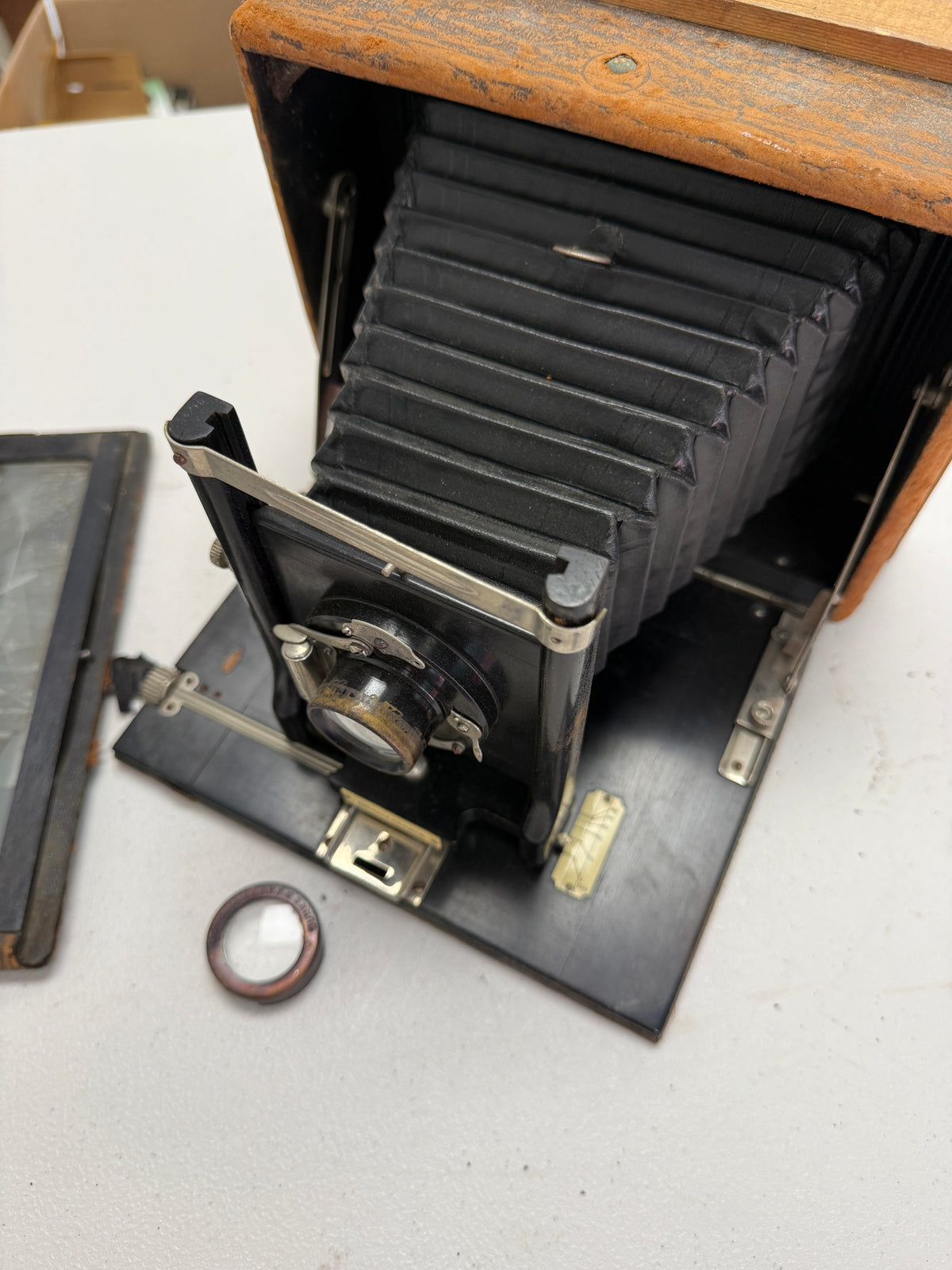 Seneca Chautauqua 5x7 Folding wooden Camera w/ lens