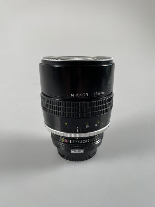 Nikon Nikkor 135mm F2 K non AI Lens manual focus RARE