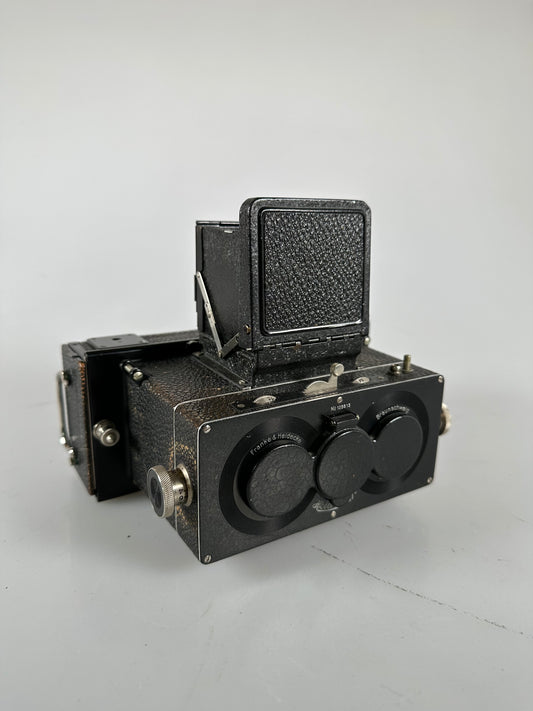 Rollei stereo Heidoscop 6x13cm w/ plate film holder tessar 75mm f4.5 lens