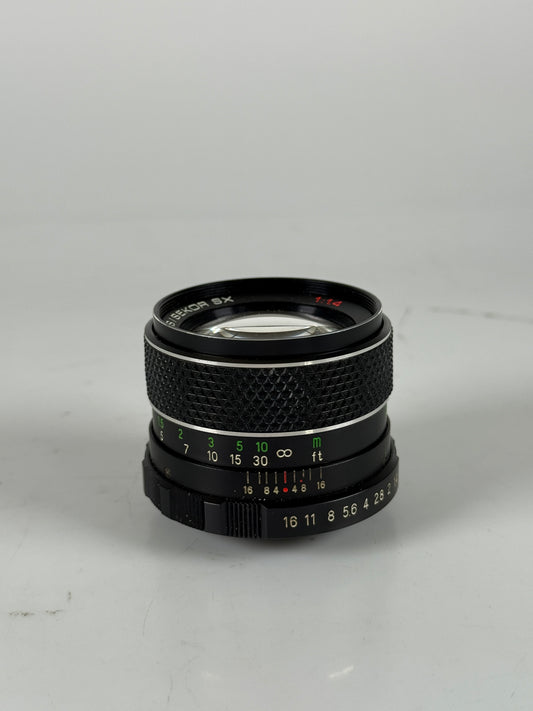 Rare Auto Sears Mamiya Sekor 55mm f1.4 SX Mount Lens