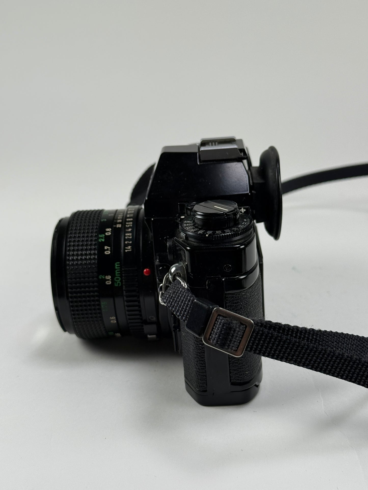 CANON A-1 black SLR 35mm Film Camera with 50mm f1.4 Lens kit