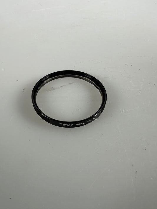 Classic FD Canon 58mm black Lens UV Filter 1X