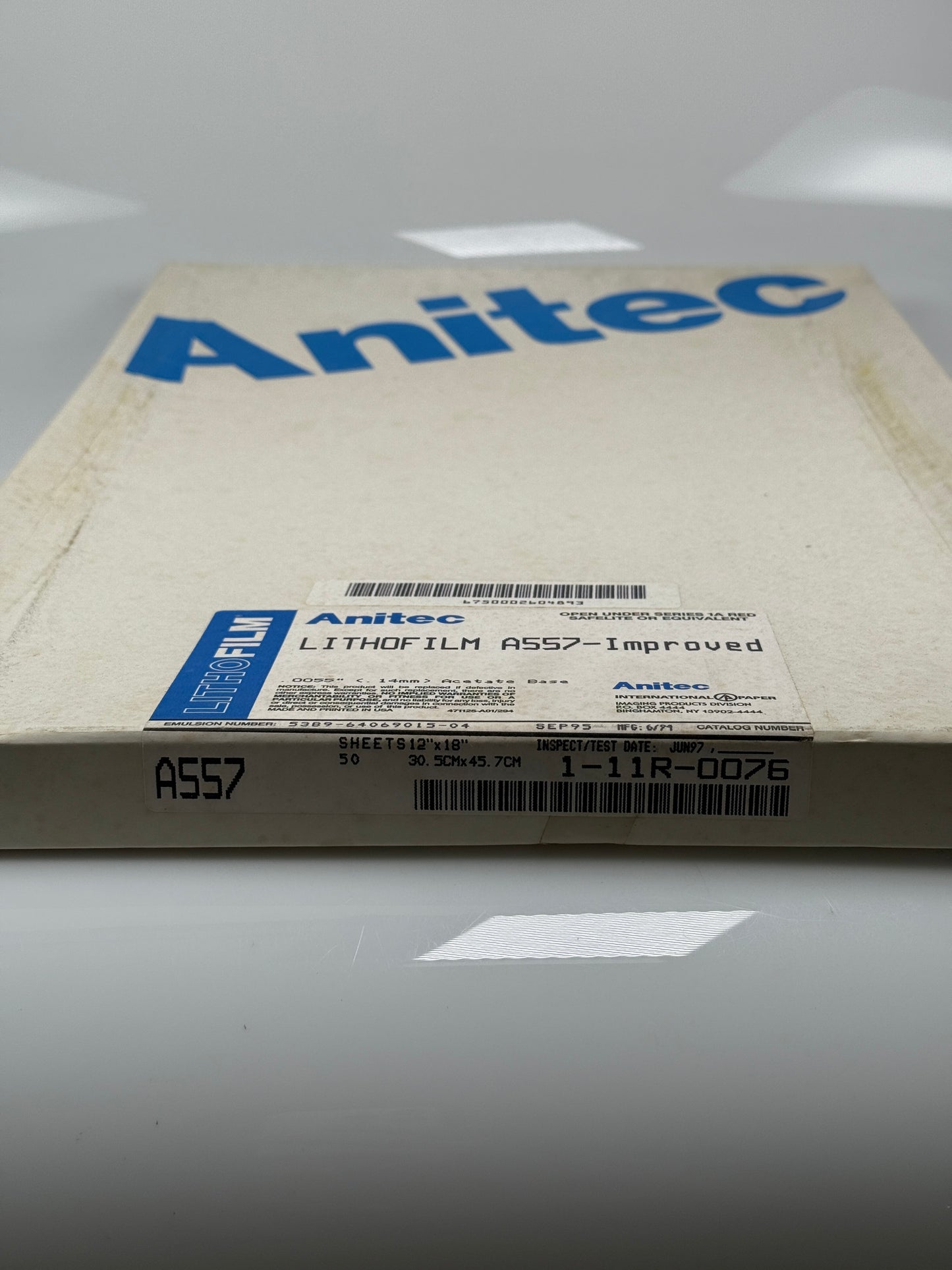 Anitec Lithofilm A557-Improved 50 sheets 12x18 Large Format Film