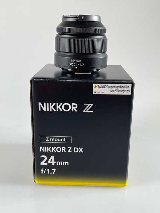 Nikon NIKKOR Z DX 24mm f1.7 Wide Angle Prime Lens - Black