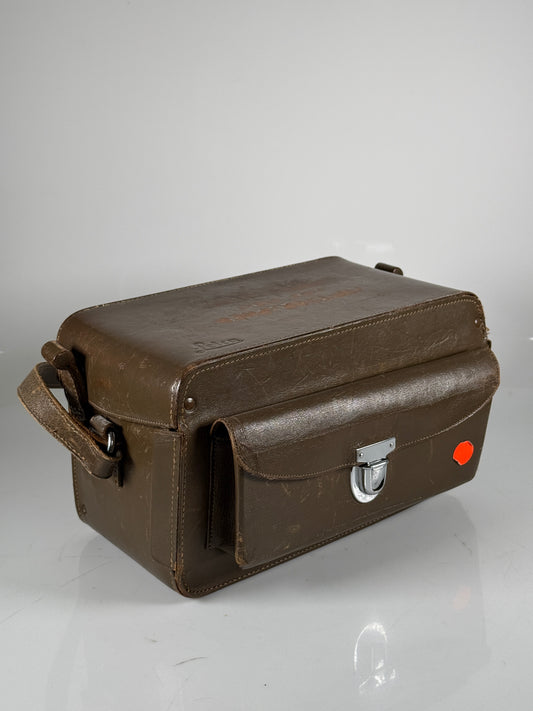 Leica Leitz Brown Leather M Universal System Case w/ Lens Mounts