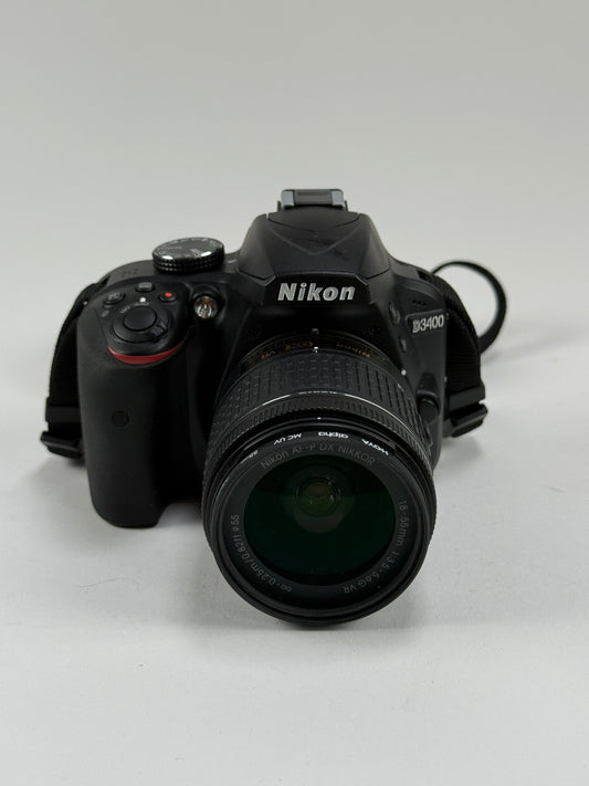 Nikon D3400 24.2MP DSLR Camera (Kit w/ AF-P VR DX 18-55mm Lens)