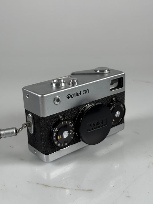 Rollei 35 Film Camera w/ Carl zeiss Tessar 40mm F3.5 Chrome Silver Honeywell Germany
