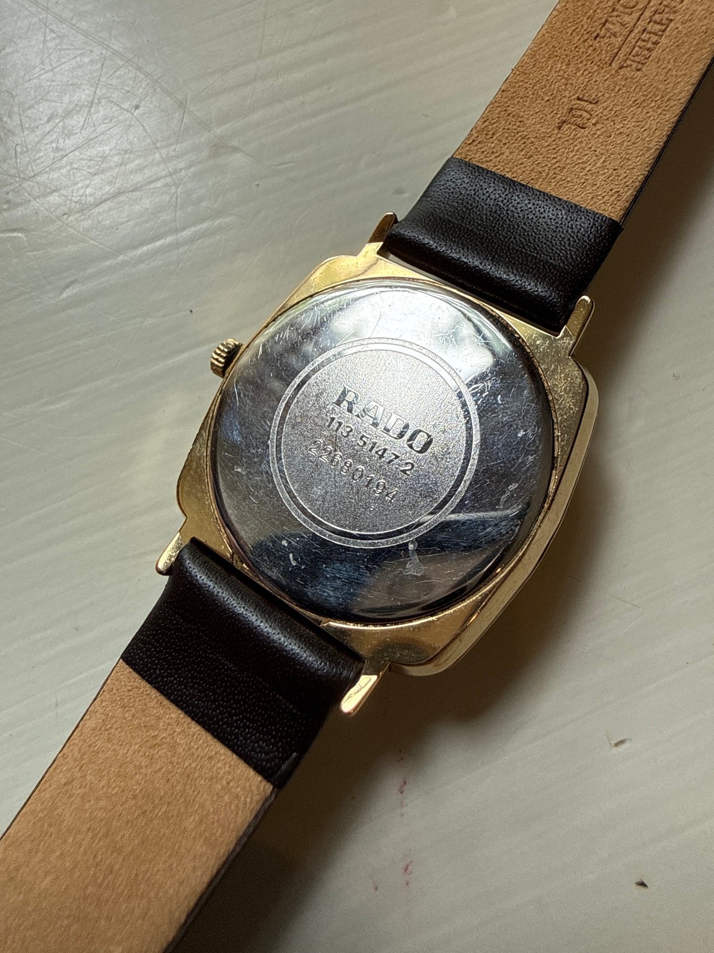 RADO Watch 113.5147.2 Date Quartz Women's Gold Brown Case 29mm x 34mm