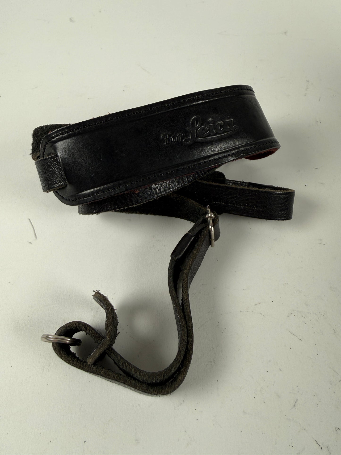 Leicatime Luigi Crescenzi Black leather camers Strap
