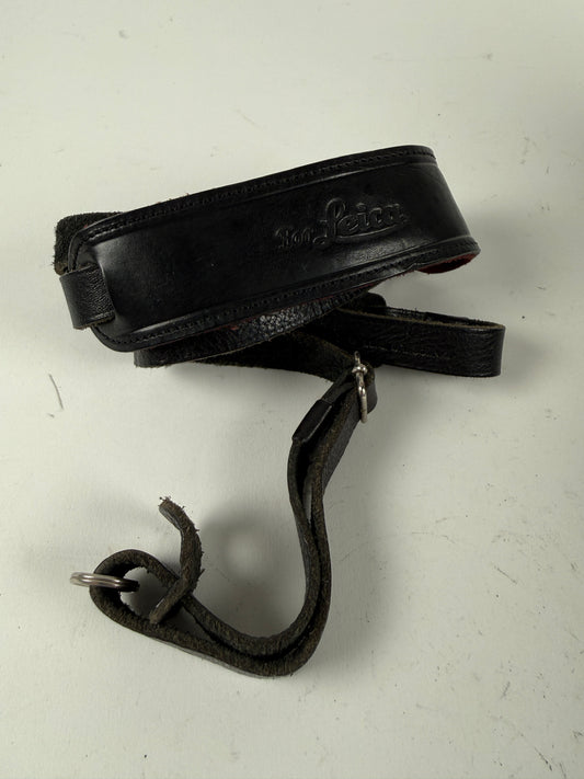 Leicatime Luigi Crescenzi Black leather camers Strap