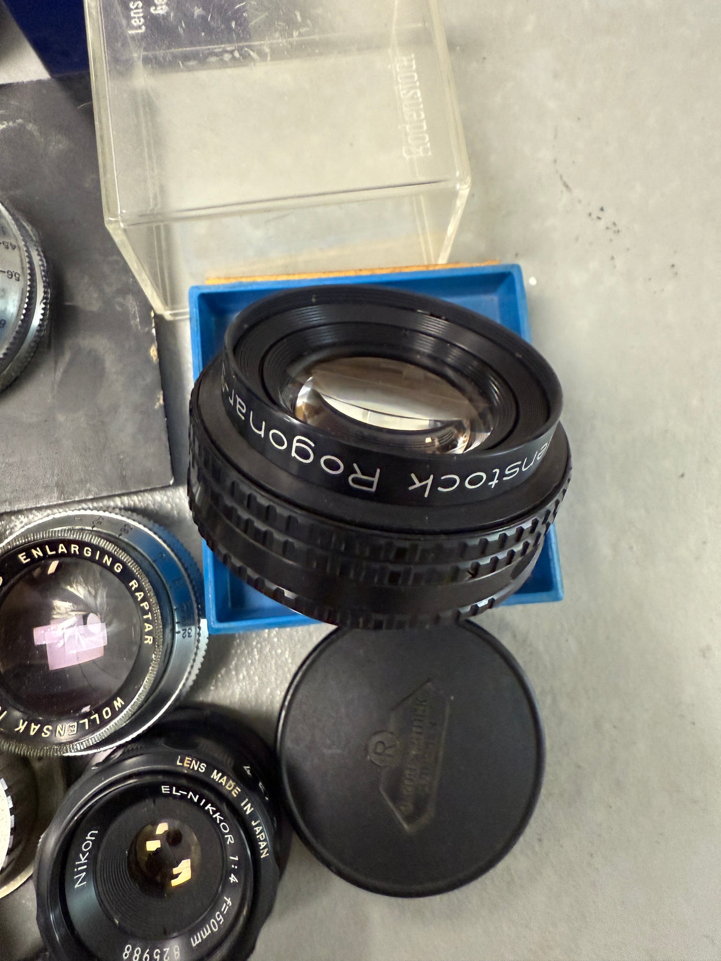 Enlarging lens lot schneider, Nikon, rodenstock, Wollensak, Kodak