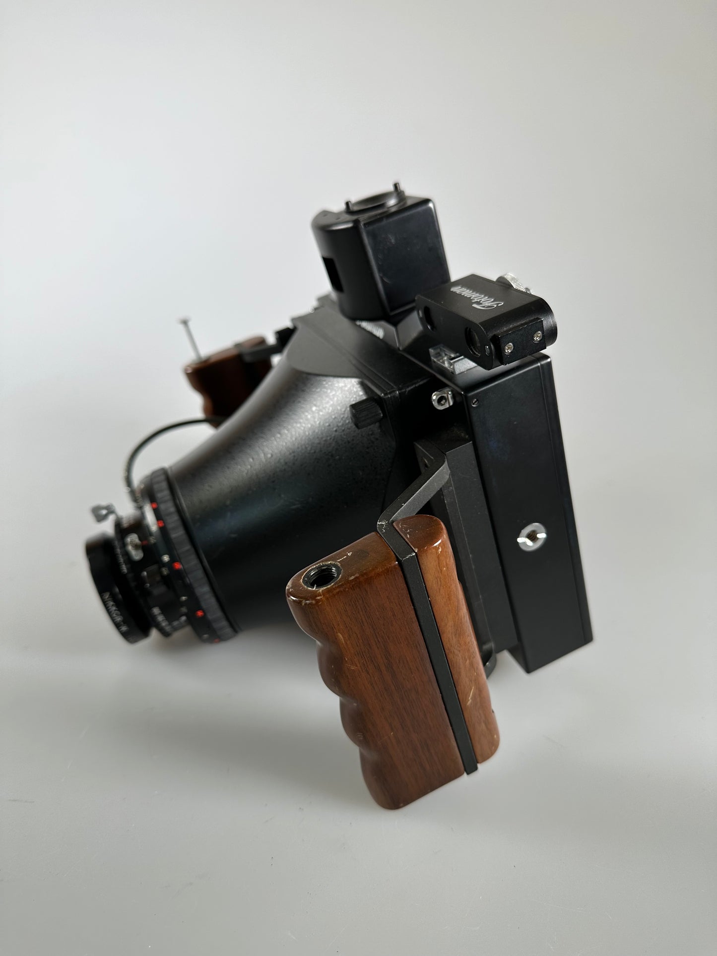 Fotoman 45PS 4x5 large format camera with Nikon 135mm f5.6 lens, finder, rangefinder