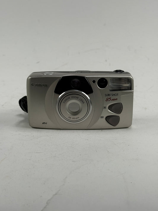 Canon Sure Shot 85 Zoom Platinum 38-85mm 35mm Film Point Shoot Camera