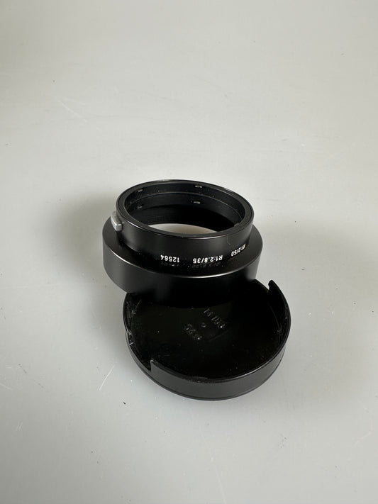Leica R 35 f2.8, 50 f2 Black Metal Lens Hood, 12564 w/ hood cap 14163