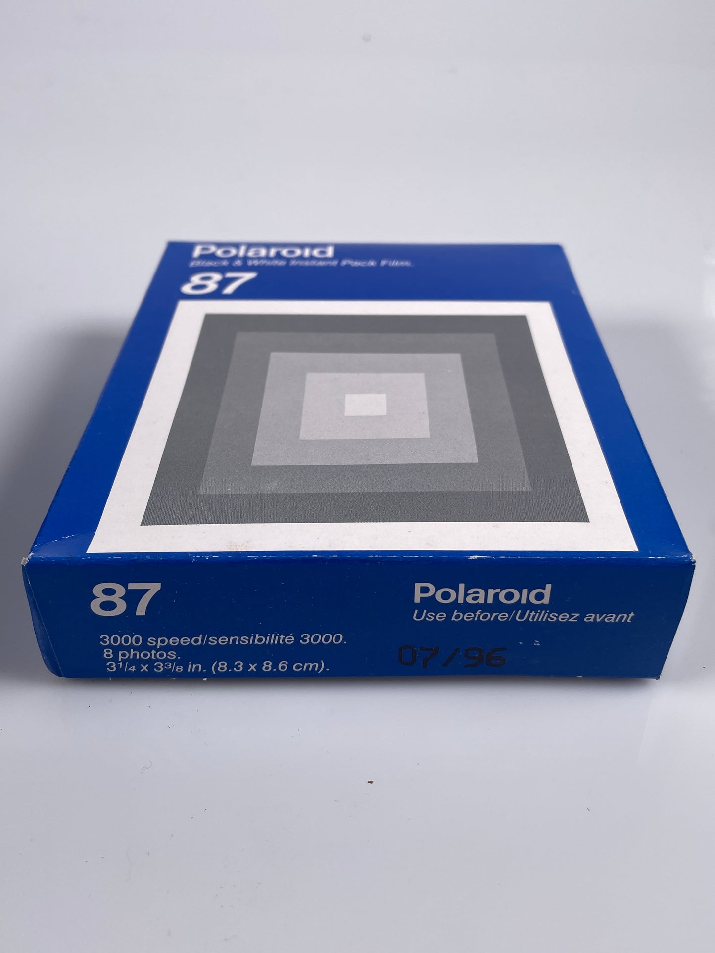 Polaroid 87 Instant Black & White Pack of 8 Film - Expired 1996 ISO 3000