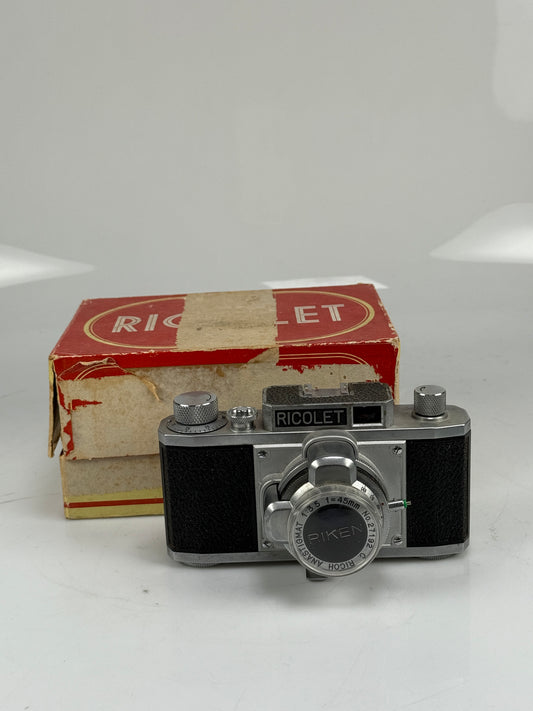 Ricoh Ricolet Film Camera + Anastigmat 45mm f3.5 Lens