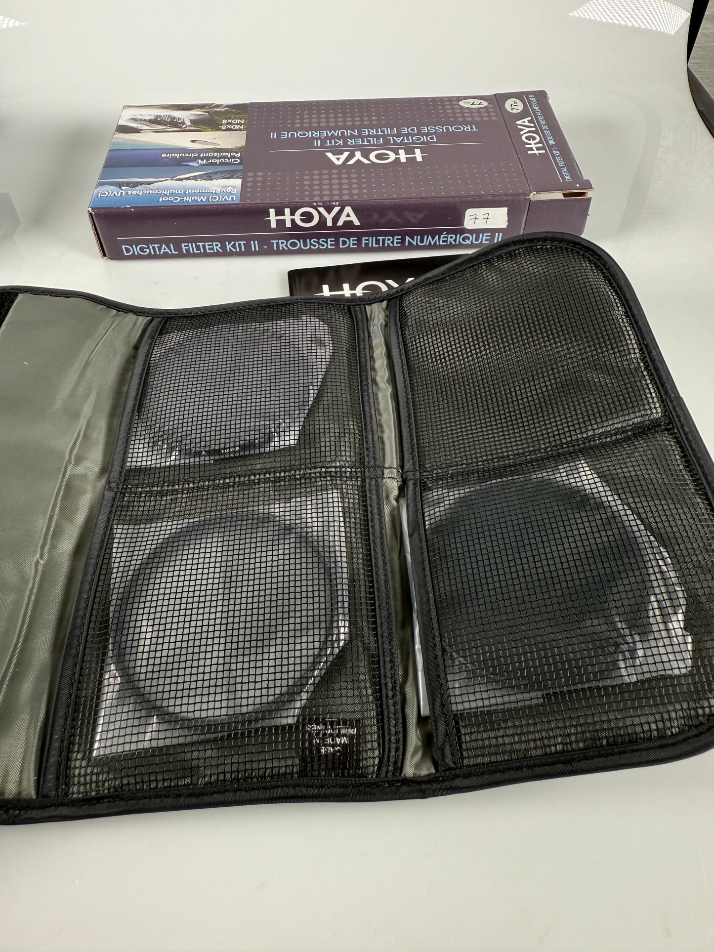Hoya 77mm Digital Filter Kit II - Slim UV, Cir-PL, ND8 Filters & Case HK-DG77-II