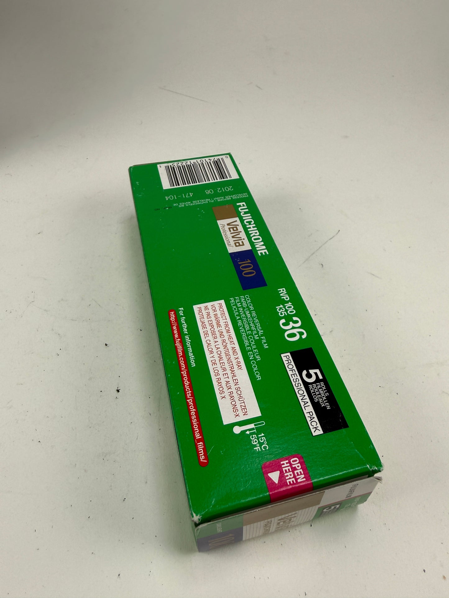 Fujichrome Velvia 100 35mm 36 exp 5 roll pro pack RVP 100 slide film 2012