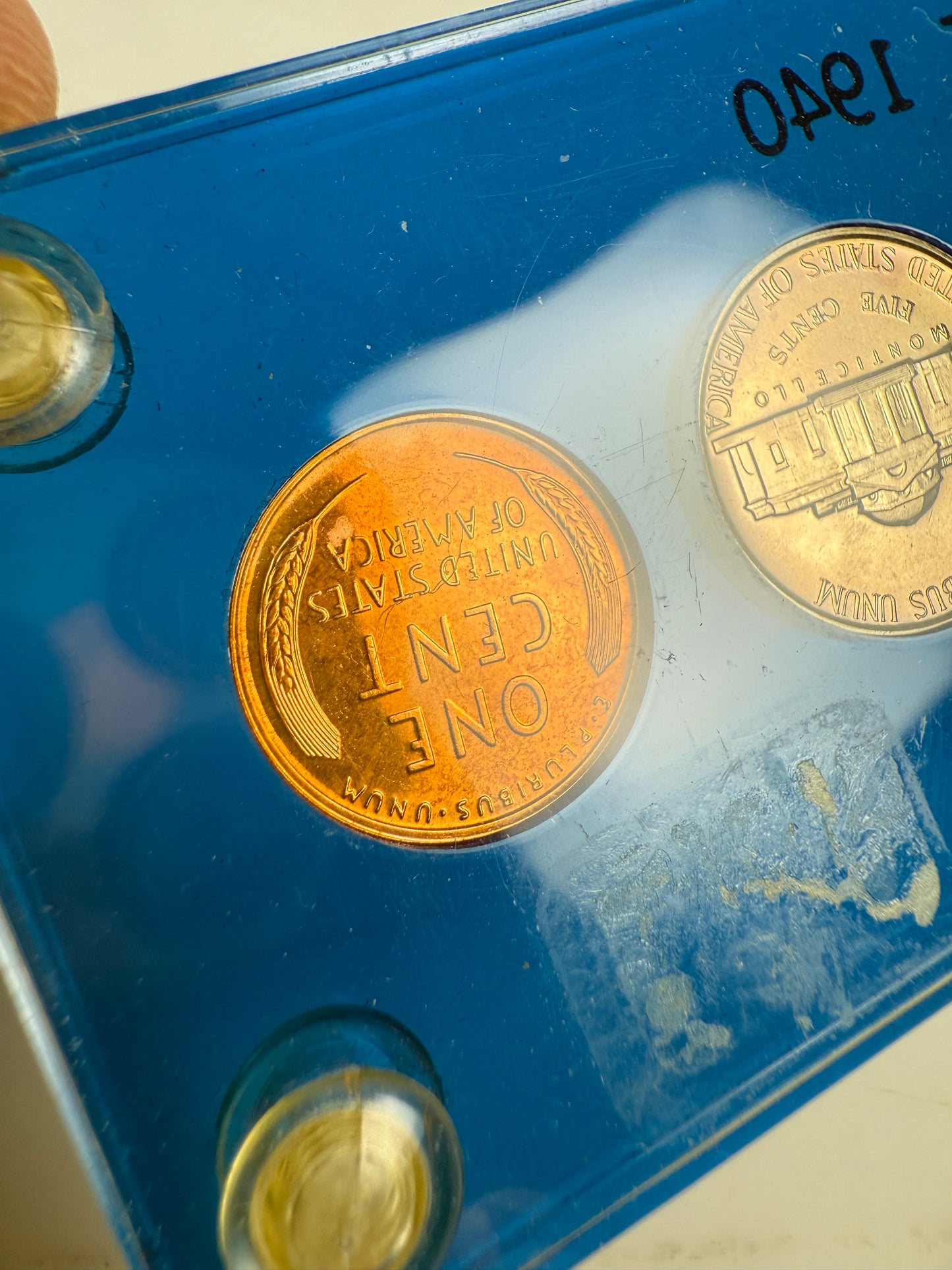 1940 US Mint Silver PROOF Set Gem Coins Blue Capital Holder Display Box