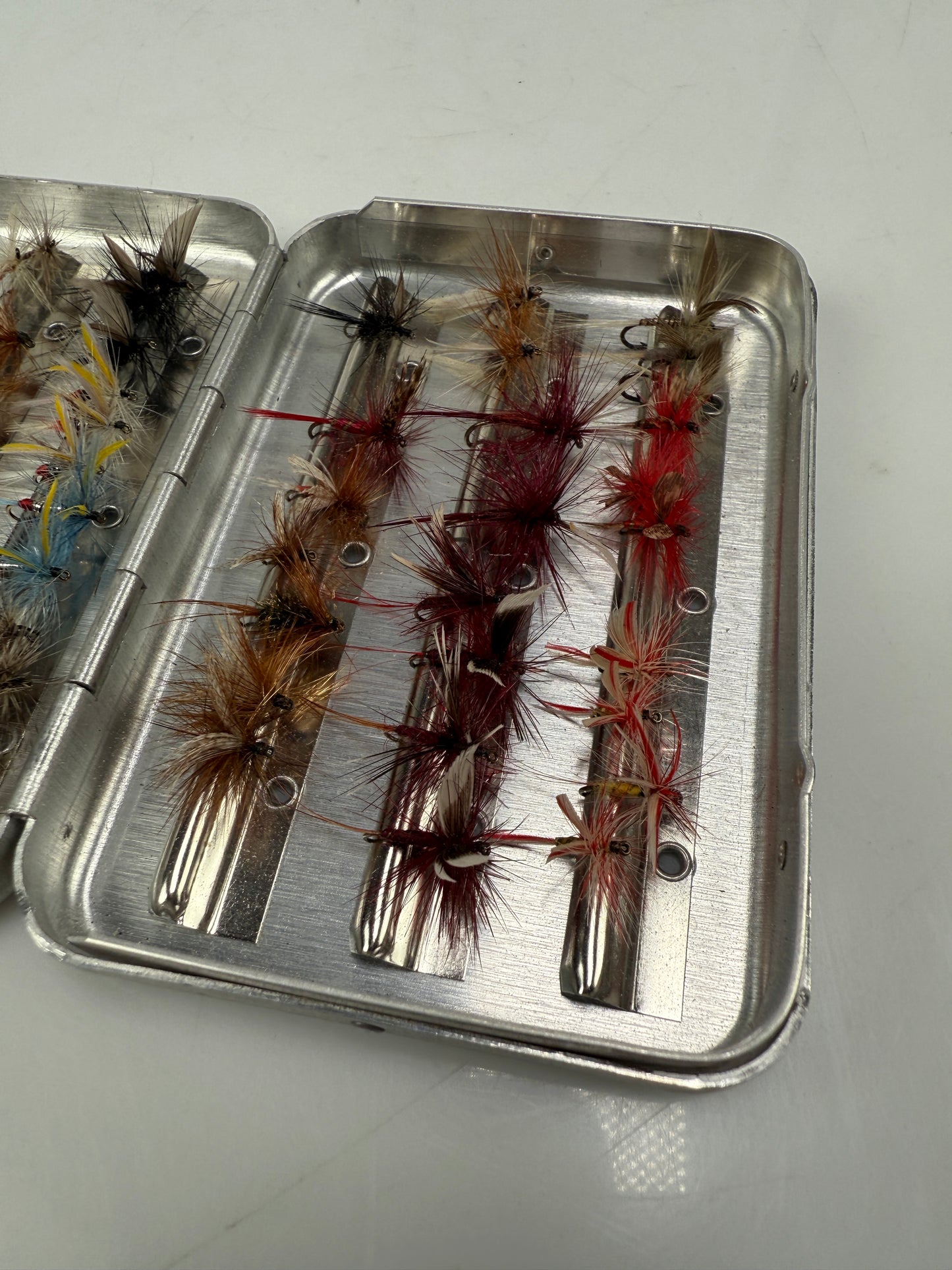 Perrine # 66 Fly Box. W/ Dry Flies
