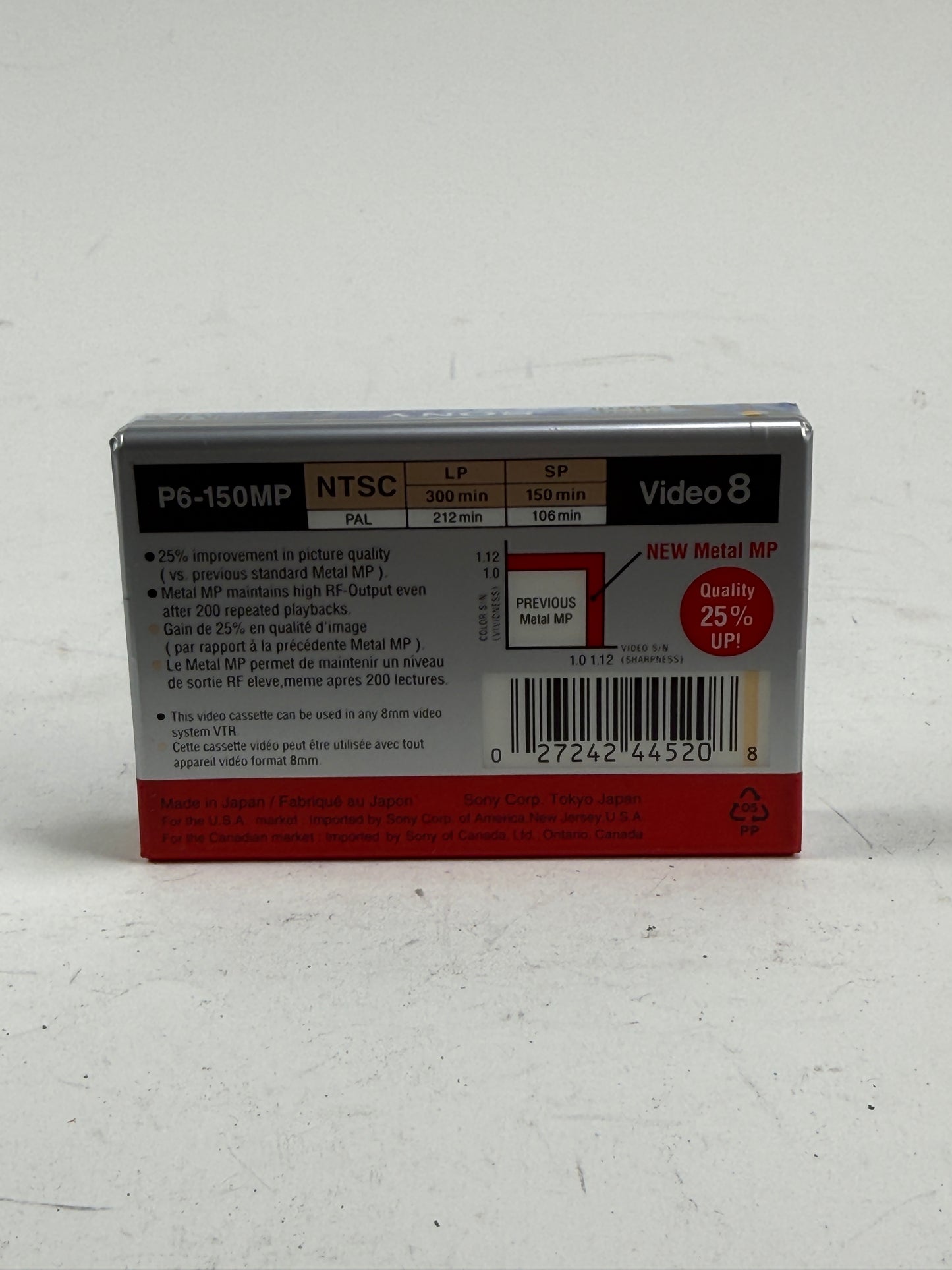 Sony 150 8mm Camcorder Video Tapes P6-150MP lot of 3