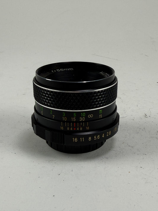 TOMIOKA Auto Sears (Mamiya)/Sekor 55mm f1.8 M42 Mount Lens