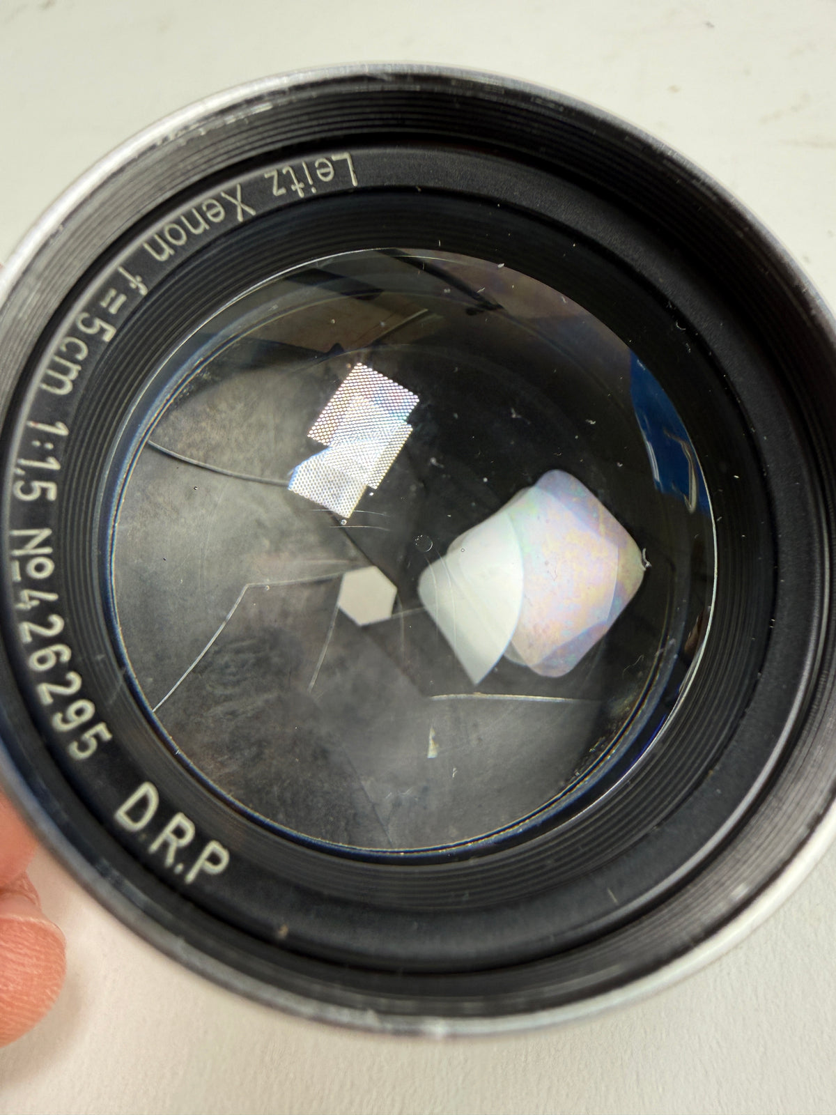 Leica leitz Xenon 5cm 50mm F1.5 1.5 LENS screw ltm m39 3 rings