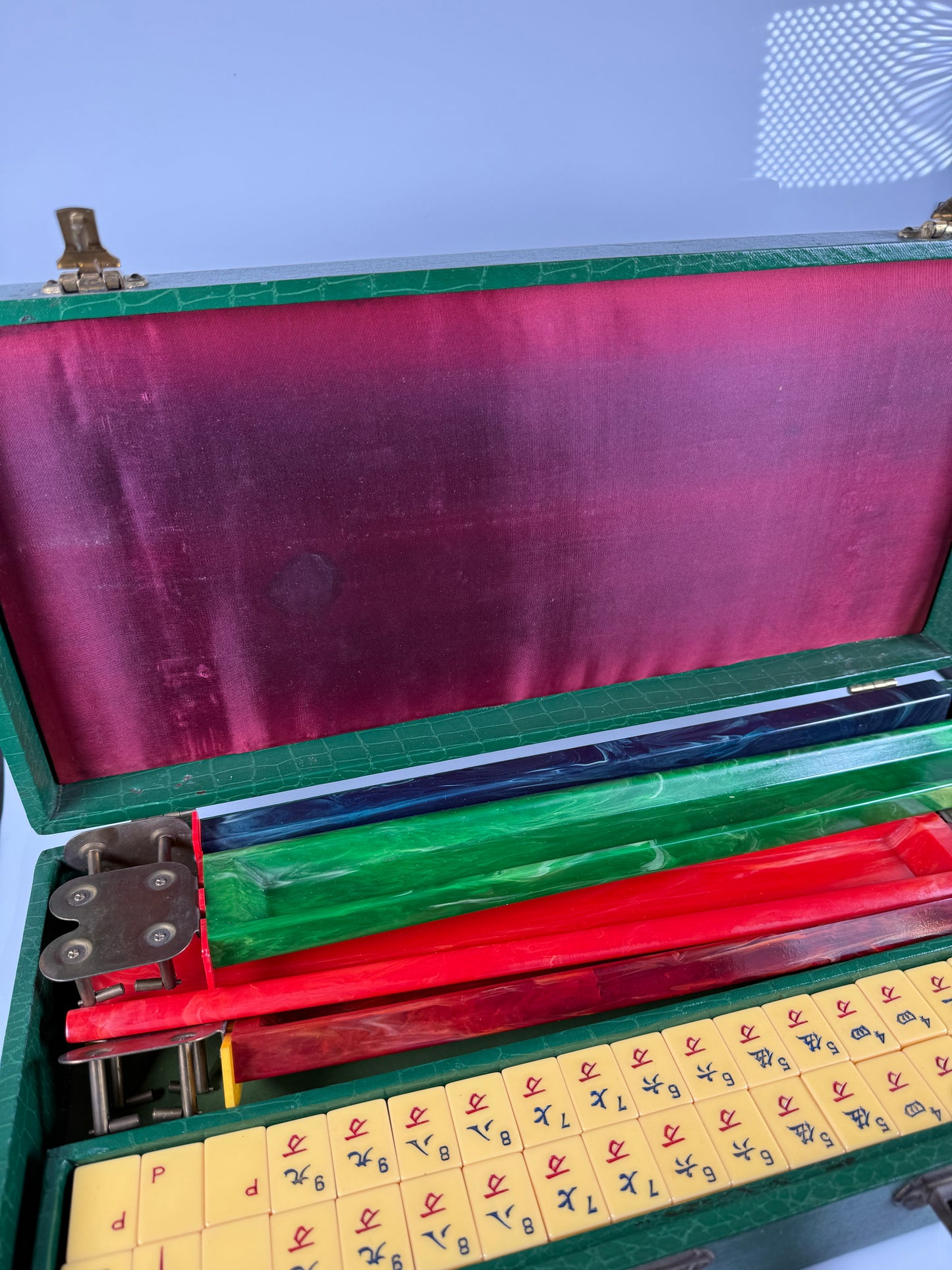 RARE Vintage Mahjong Mah Jong Jongg Catalin Bakelite Set with case