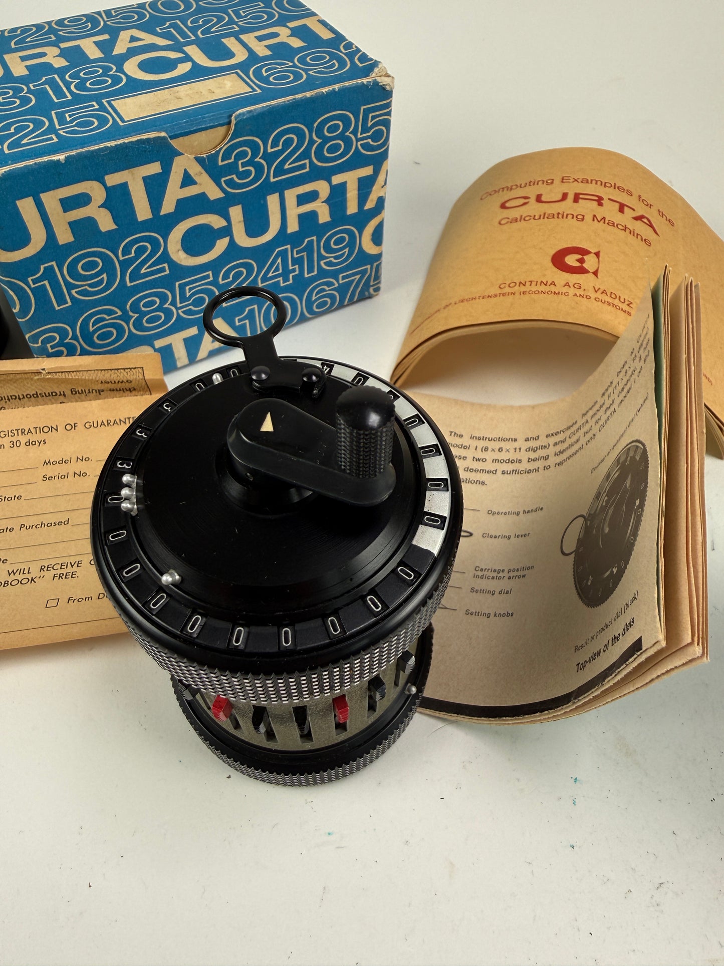 Curta Type II Mechanical Calculator – Excellent Condition w/ Original Box case
