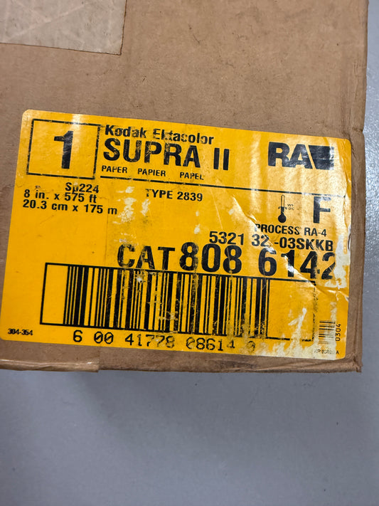 KODAK EKTACOLOR SUPRA II PAPER ROLL 8in x 575ft, Roll CAT 808 6142 NOS