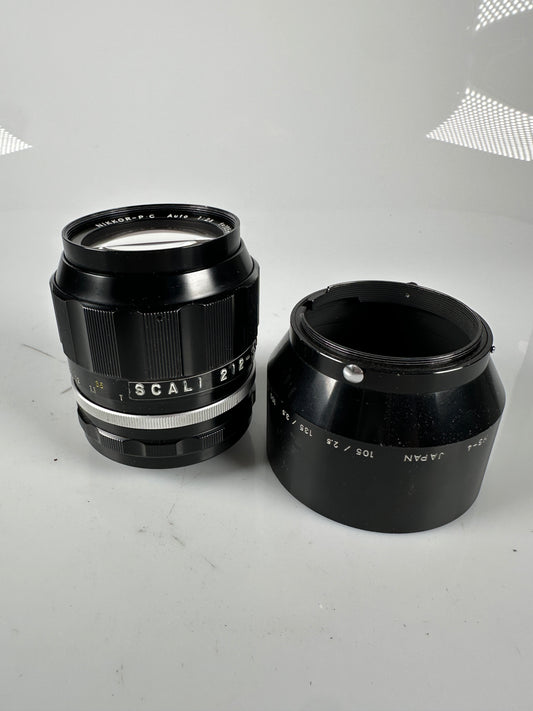 Nikon Nikkor PC 105mm f2.5 Non Ai Prime Manual Focus Portrait Lens