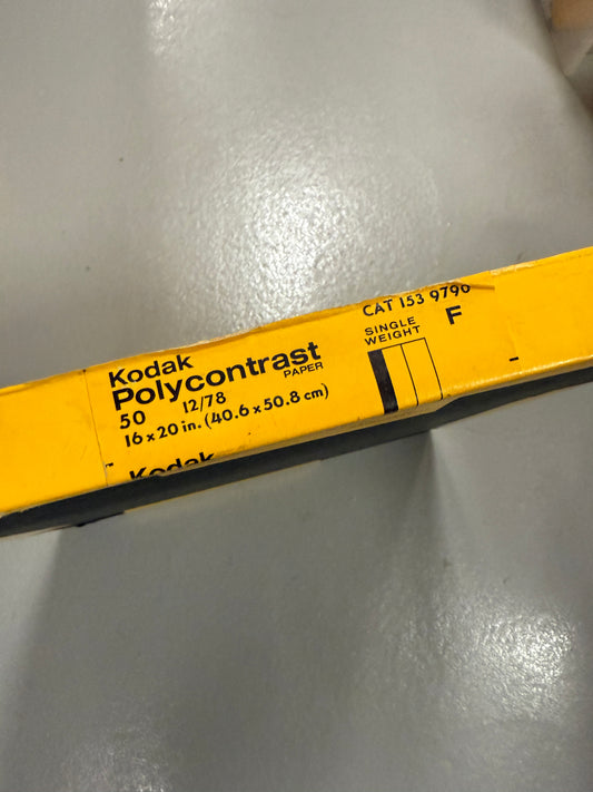 Kodak Polycontrast F Double weight Photo Paper 50 Sheets 16x20 inch