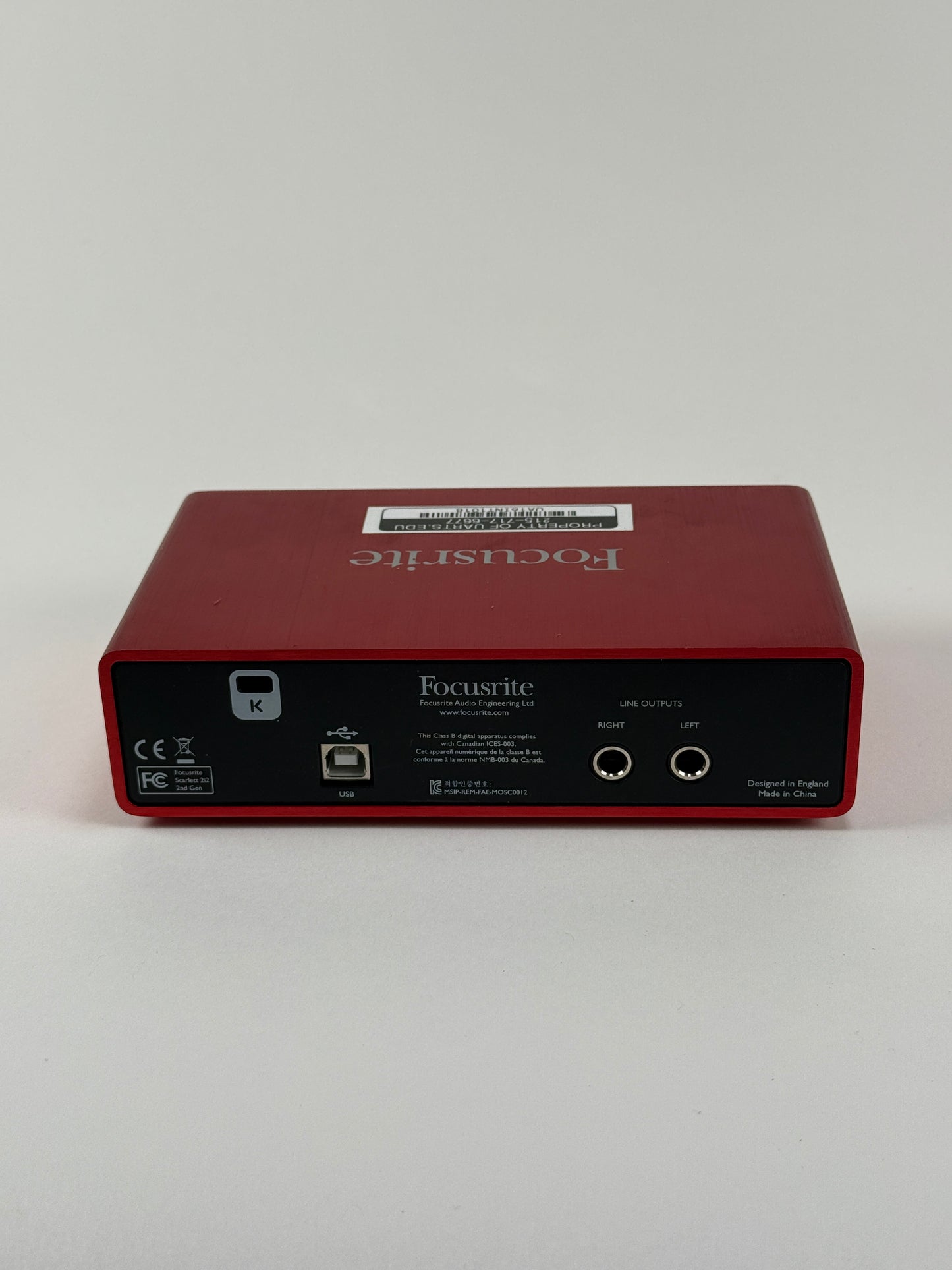 Focusrite Scarlett 2i2 (2nd Gen) USB Audio Interface Studio Recording