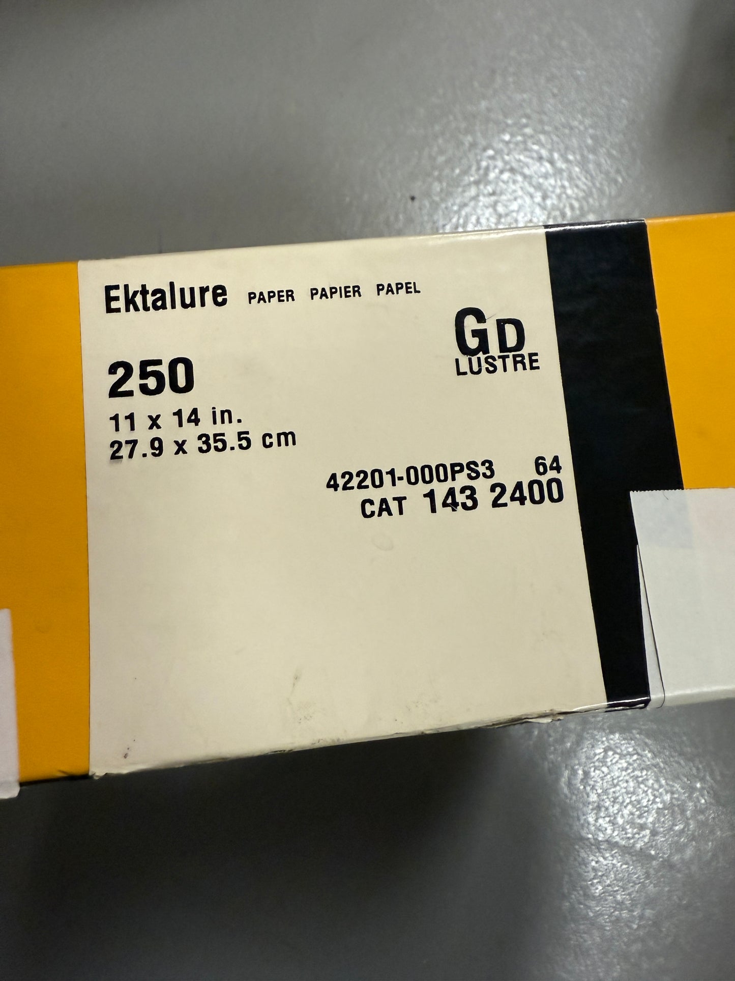Kodak Ektalure GD Lustre Paper - 11x14, 250 sheets box, SEALED double weight