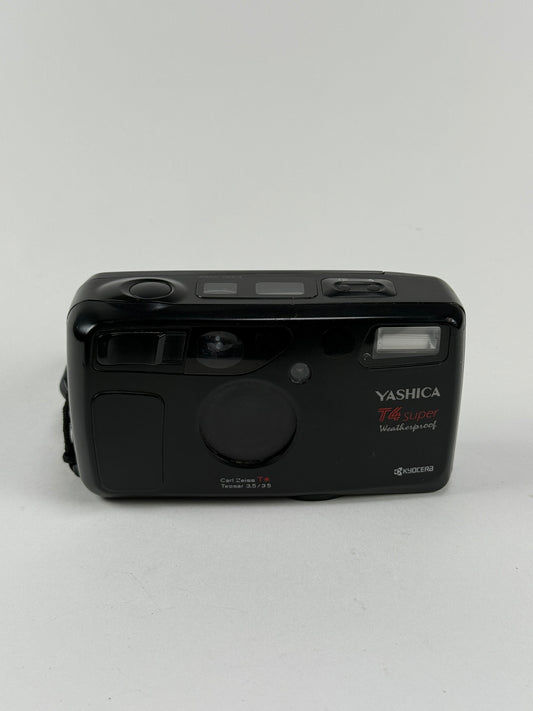 Yashica T4 Super T* Carl Zeiss 35mm F3.5 Len Camera black