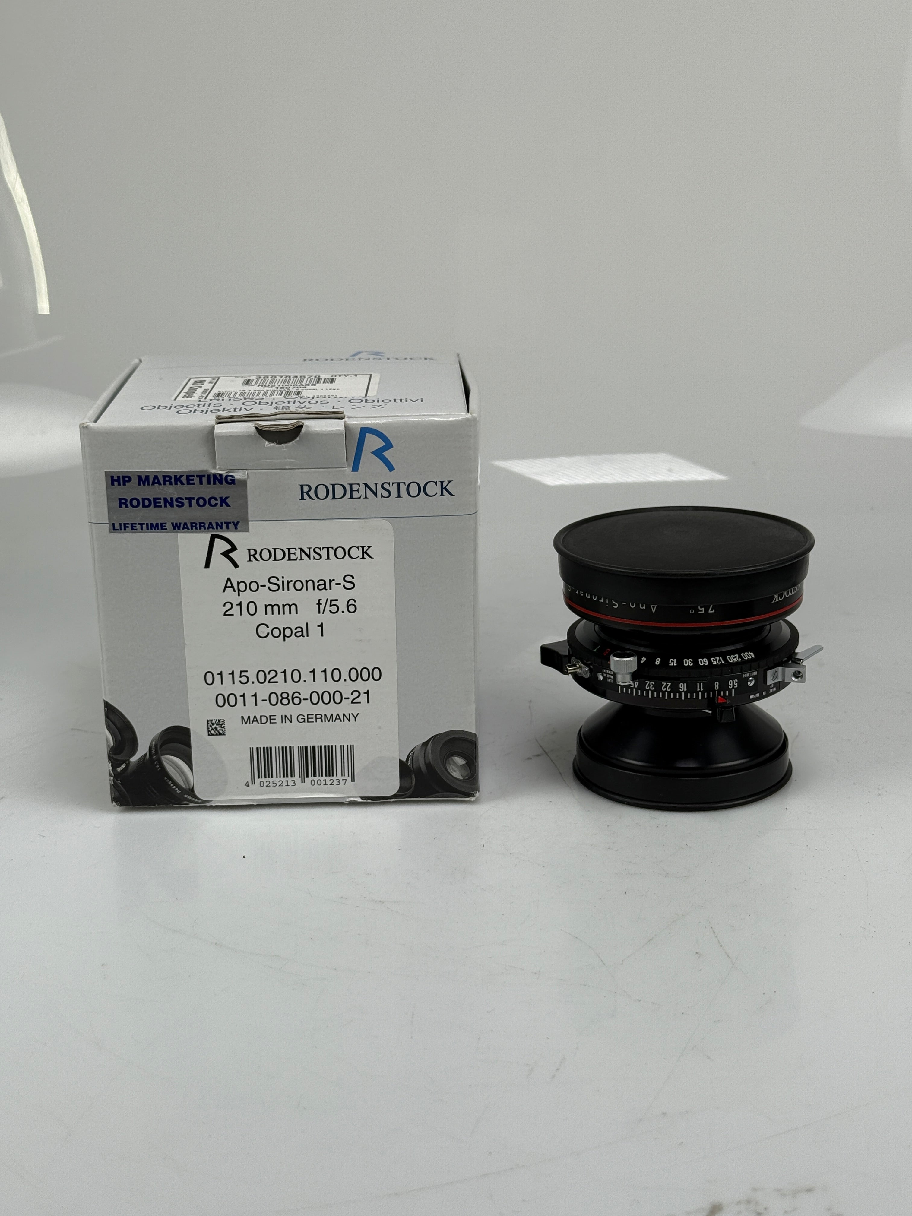 Rodenstock Apo Sironar S 210mm F5.6 Lens in Copal #1 shutter