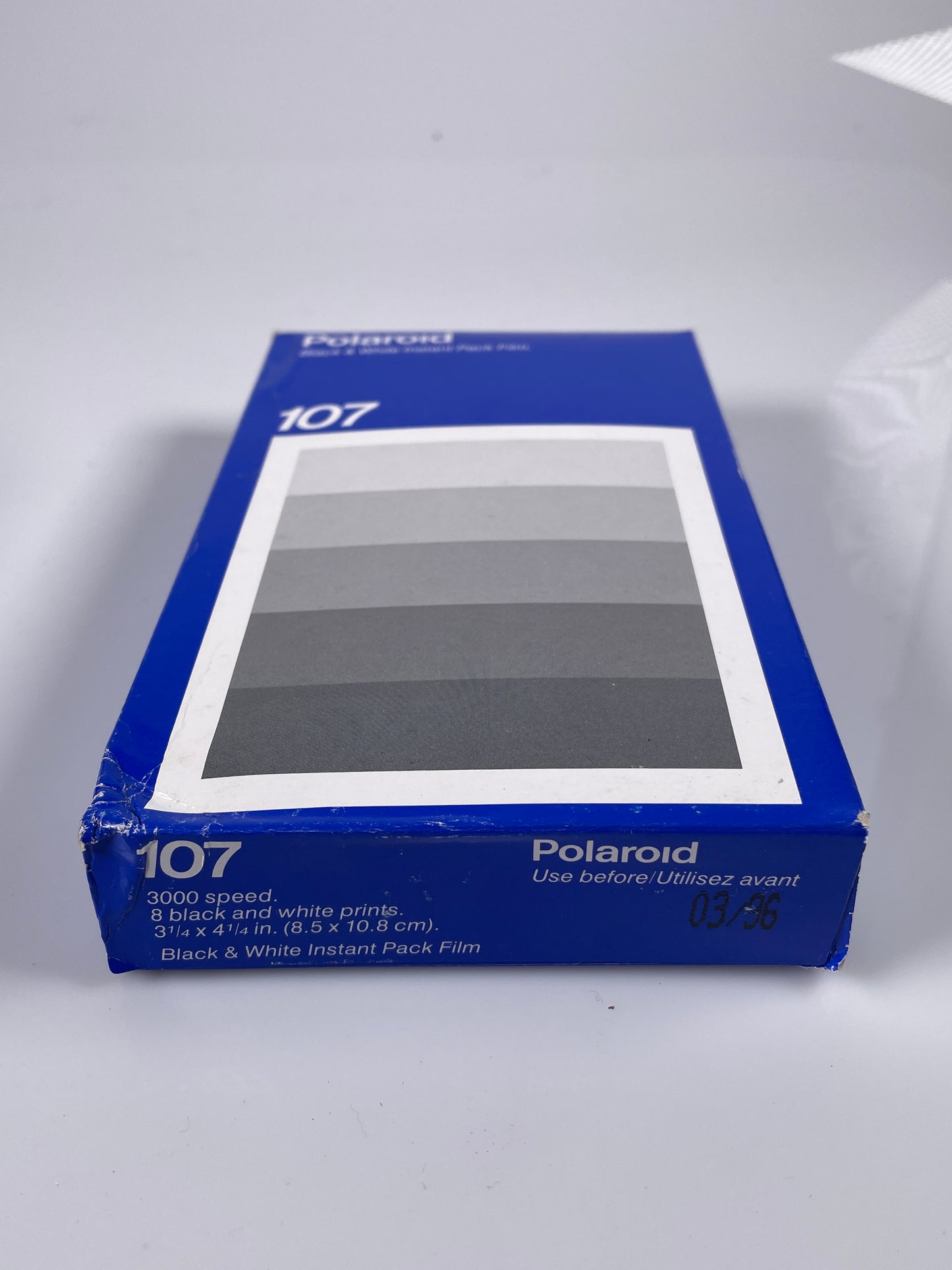 Polaroid 107 Instant Black & White Pack of 8 Film - Expired 1996 ISO 3000