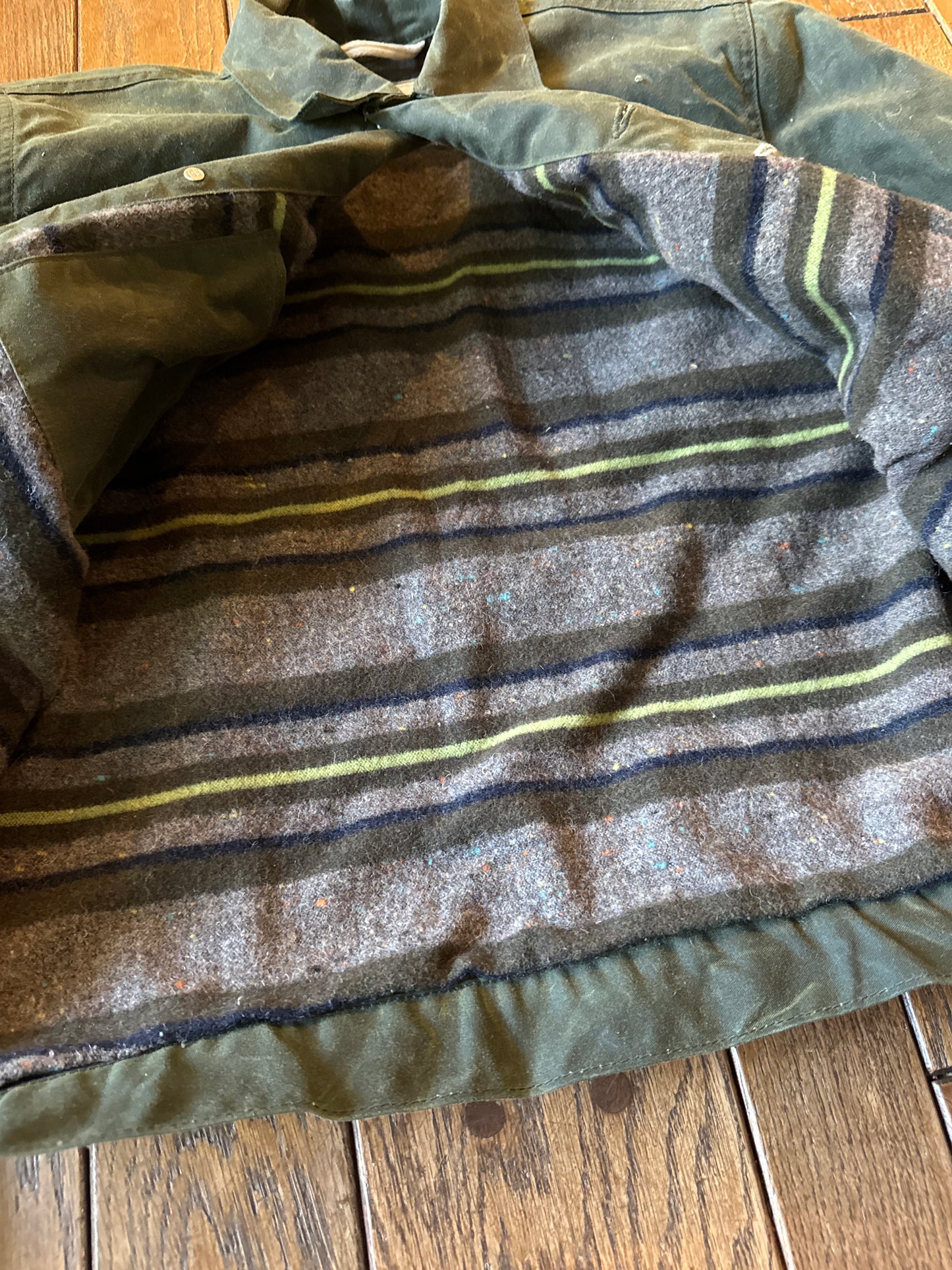 Rogue Territory Supply Jacket Wool Blanket Lined Waxed Olive Ridgeline Large