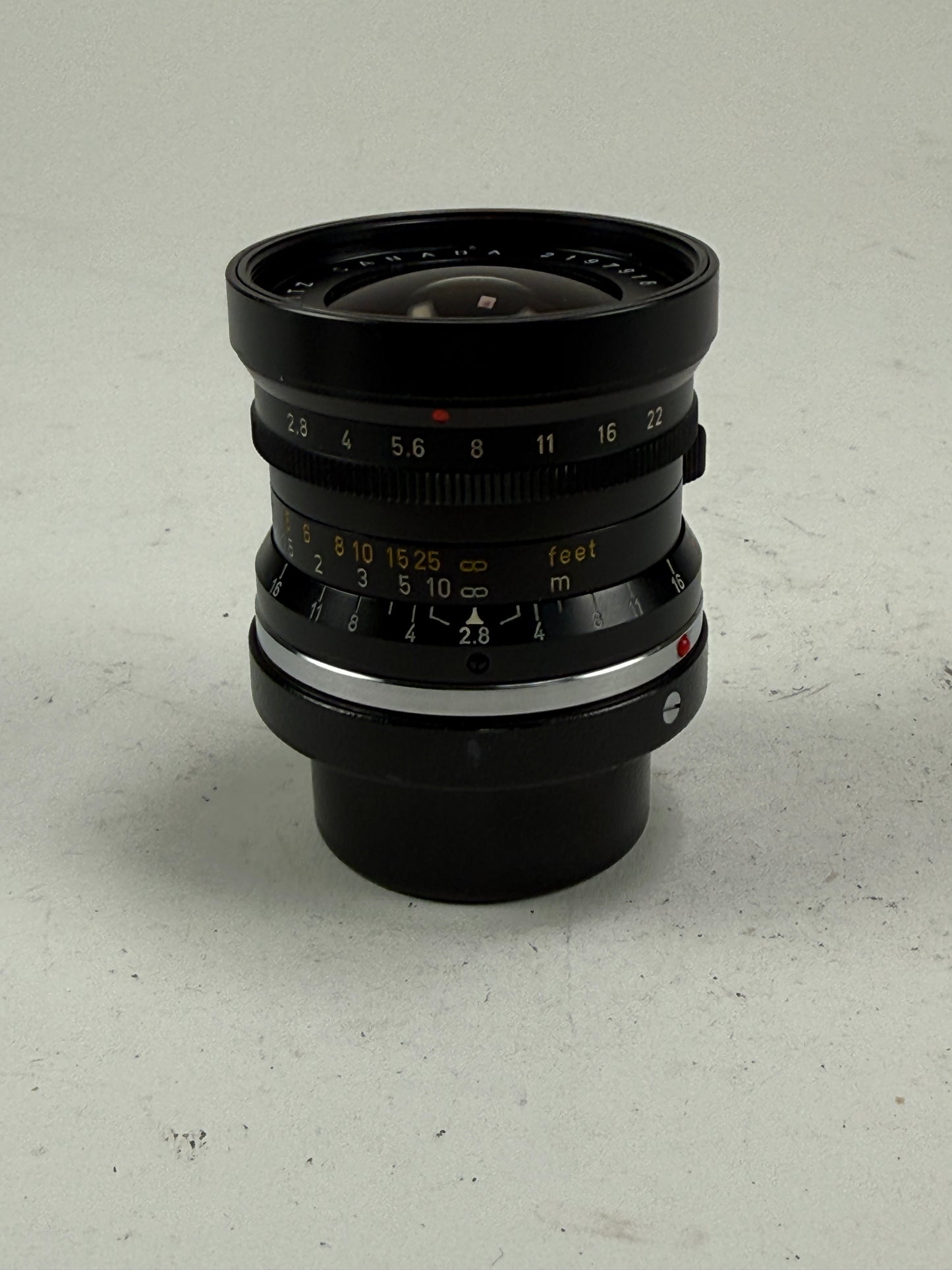 Leica 28mm f2.8 Elmarit V1 9 Element Lens Infinity Lock w/ caps
