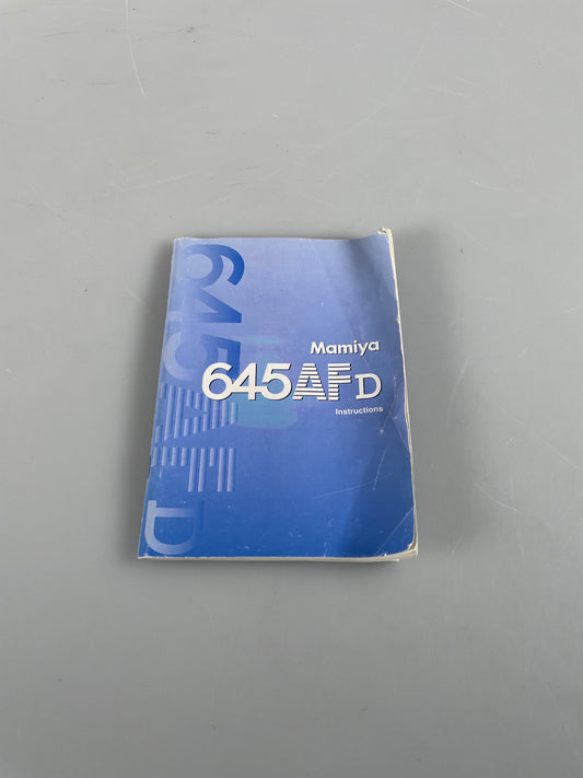 Mamiya 645 AFD User Instruction Manual Guide