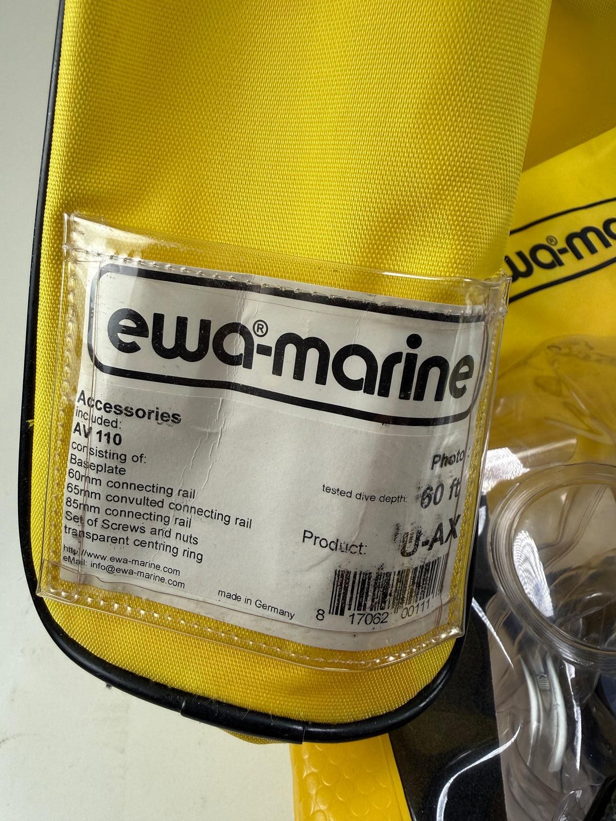 U-AX Ewa Marine Underwater Camera Housing 60ft Depth Underwater Photography SLR