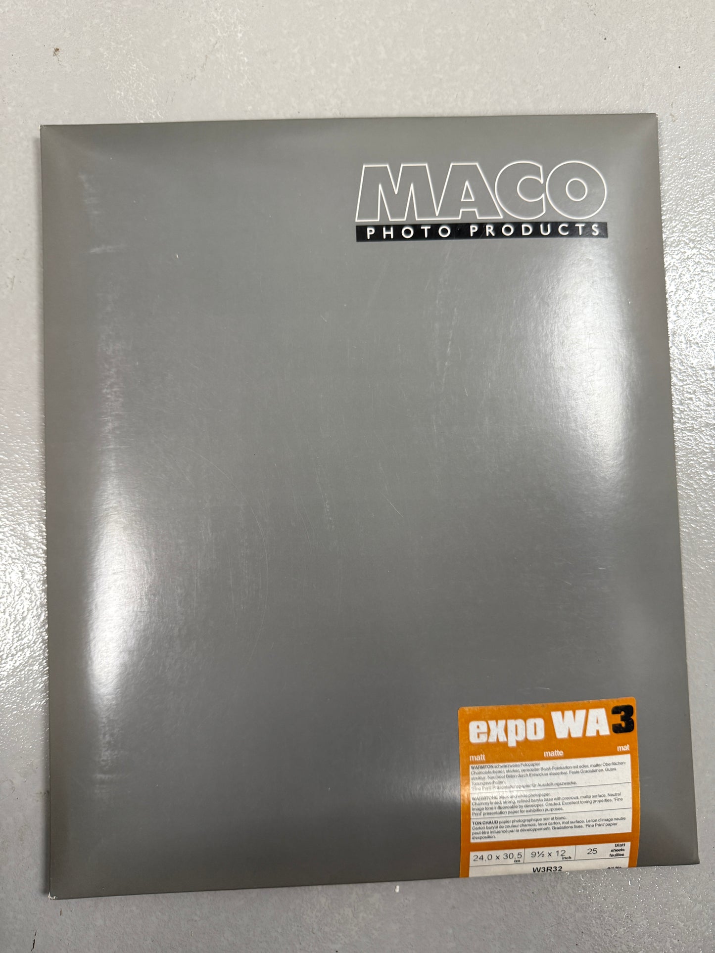 Maco Photo Products Expo WA3 9.5x12" Photo Paper 25 sheets fibre