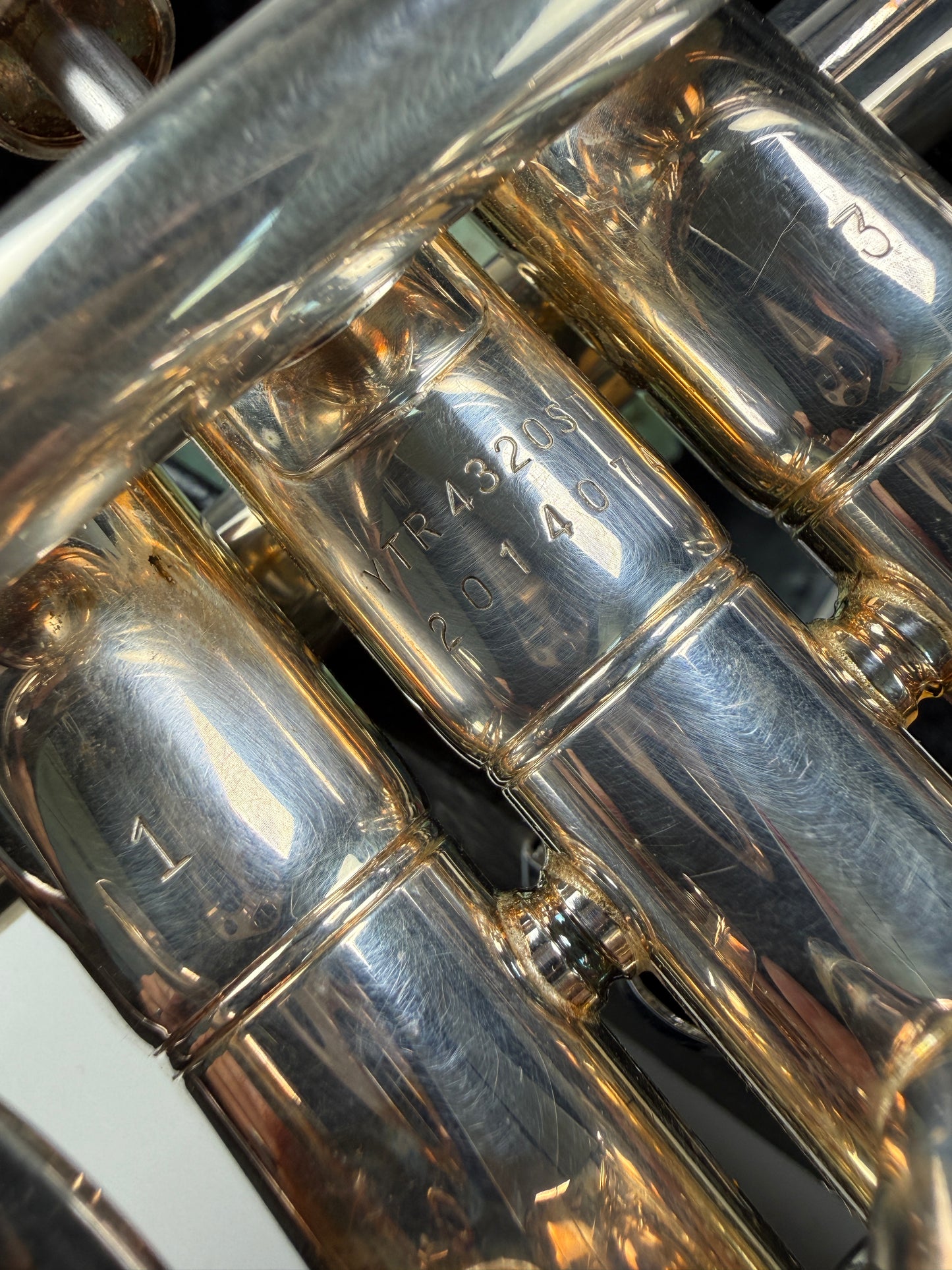 Yamaha Silver Trumpet YTR4320ST with case and 11C4-7C mouthpiece