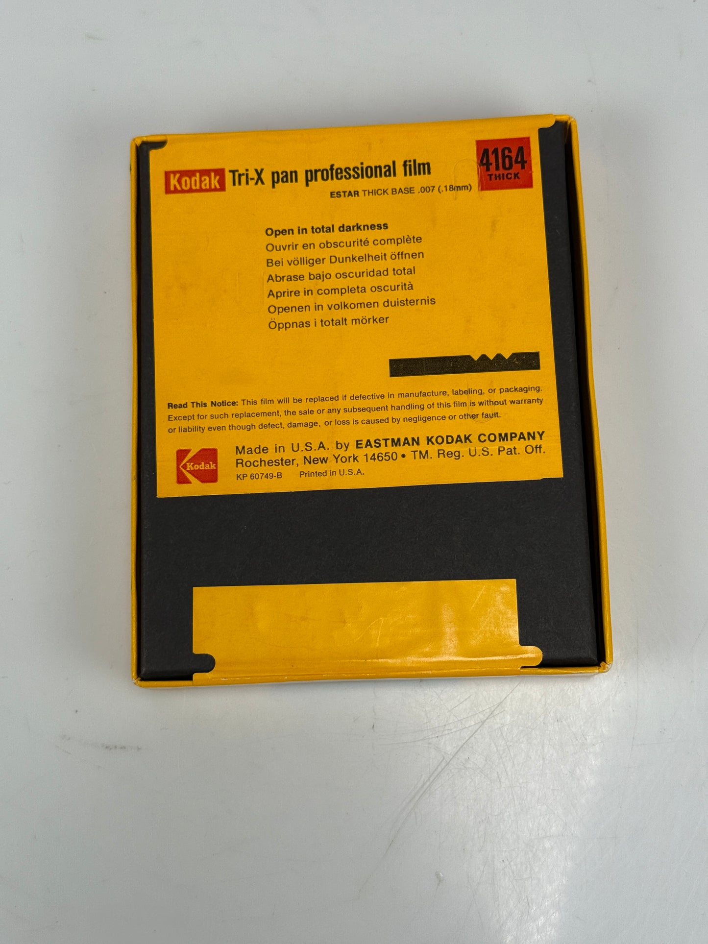 Expired 4x5 KODAK 4164 Tri-X Pan Large Format Film 25 Sheets 1981