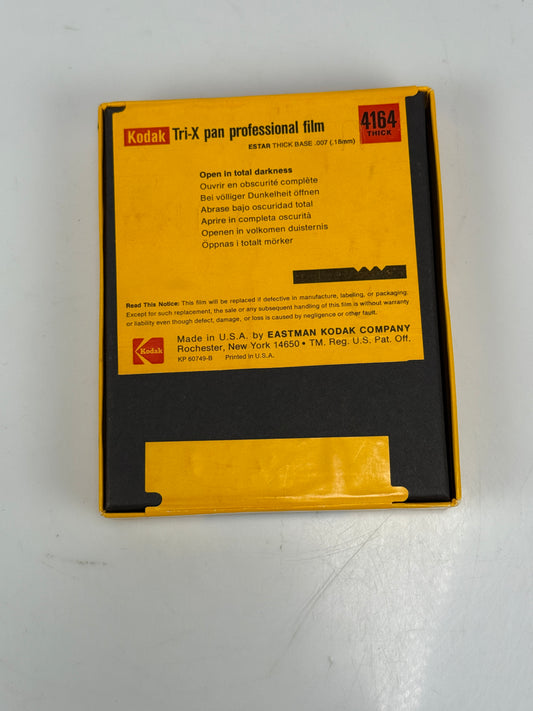 Expired 4x5 KODAK 4164 Tri-X Pan Large Format Film 25 Sheets 1981